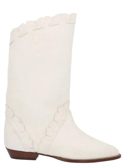 Shop Isabel Marant Women's White Ankle Boots