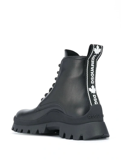 Shop Dsquared2 Women's Black Leather Ankle Boots