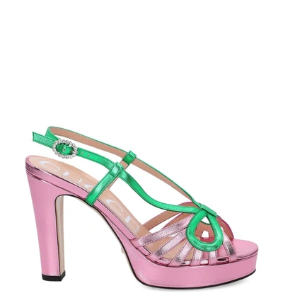 Shop Gucci Women's Pink Leather Sandals