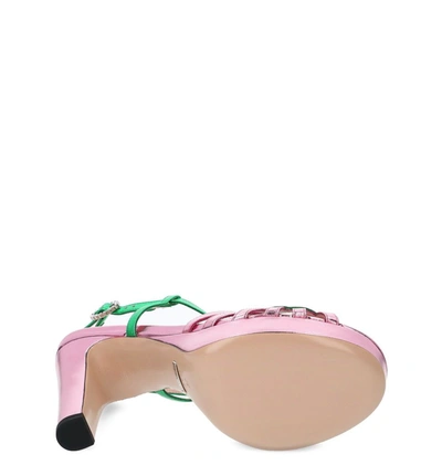 Shop Gucci Women's Pink Leather Sandals