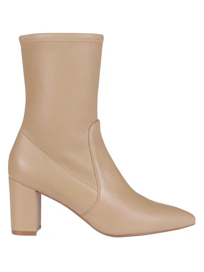 Shop Stuart Weitzman Women's Pink Leather Ankle Boots