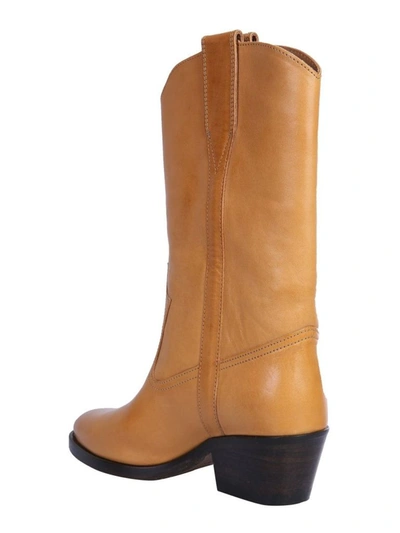 Shop Isabel Marant Étoile Women's Brown Leather Boots