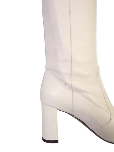 Shop L'autre Chose Women's White Leather Boots