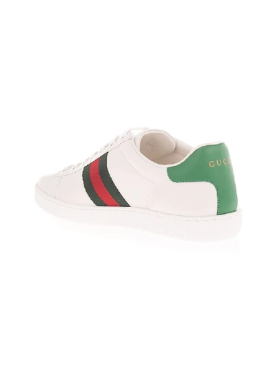 Shop Gucci Women's White Leather Sneakers