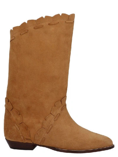 Shop Isabel Marant Women's Brown Suede Ankle Boots