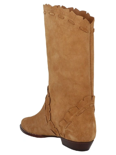 Shop Isabel Marant Women's Brown Suede Ankle Boots