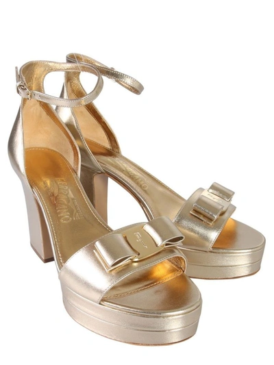 Shop Ferragamo Salvatore  Women's Gold Heels