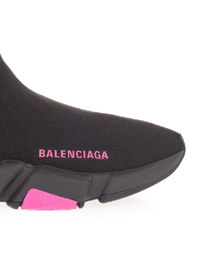 Shop Balenciaga Women's Black Synthetic Fibers Slip On Sneakers