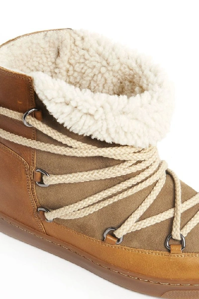 Shop Isabel Marant Women's Beige Leather Ankle Boots