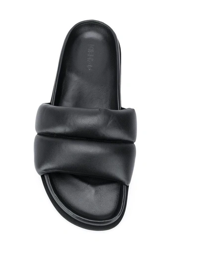 Shop Kenzo Men's Black Leather Sandals