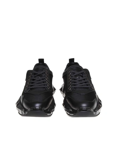 Shop Jimmy Choo Men's Black Leather Sneakers