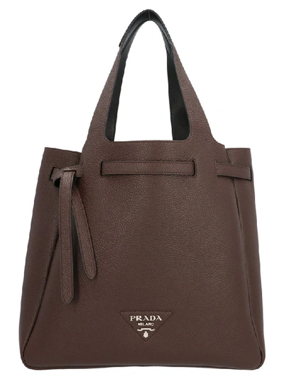 Shop Prada Women's Brown Shoulder Bag