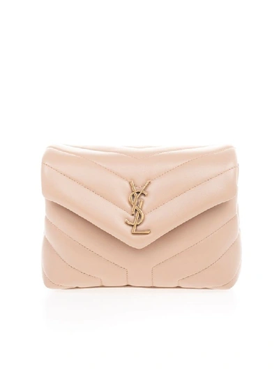 Shop Saint Laurent Women's Pink Leather Shoulder Bag