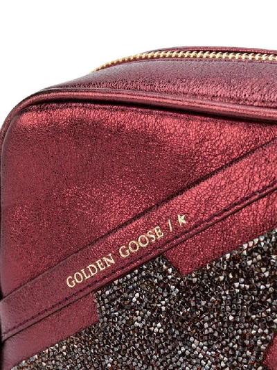 Shop Golden Goose Women's Burgundy Leather Shoulder Bag