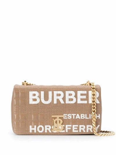 Shop Burberry Women's Beige Leather Shoulder Bag