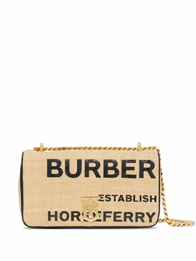 Shop Burberry Women's Beige Leather Shoulder Bag