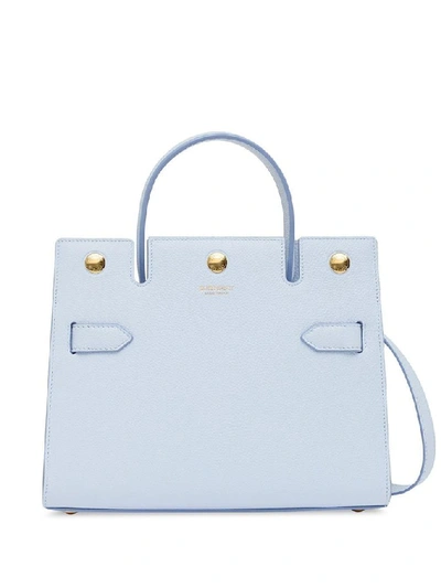 Shop Burberry Women's Light Blue Leather Handbag