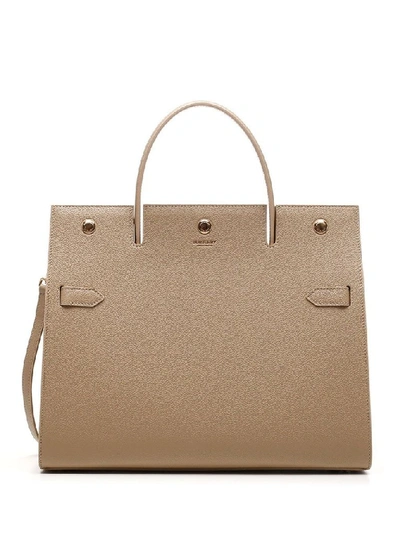 Shop Burberry Women's Beige Leather Handbag