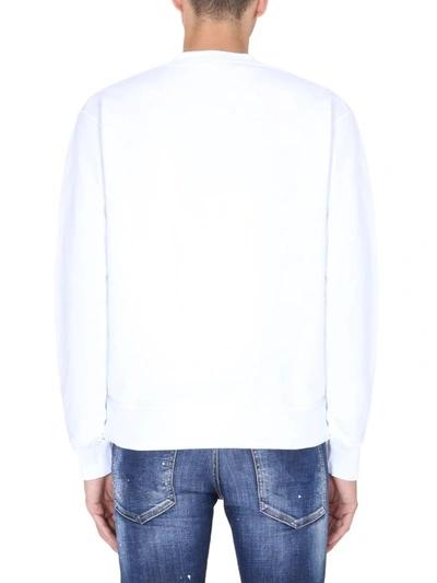 Shop Dsquared2 Men's White Cotton Sweatshirt