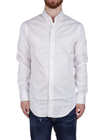 Shop Giorgio Armani Men's White Cotton Shirt
