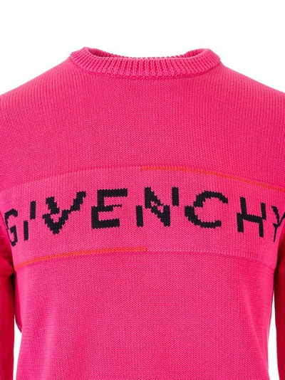 Shop Givenchy Men's Fuchsia Cotton Sweater