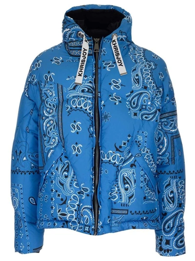 Shop Khrisjoy Men's Light Blue Polyester Down Jacket