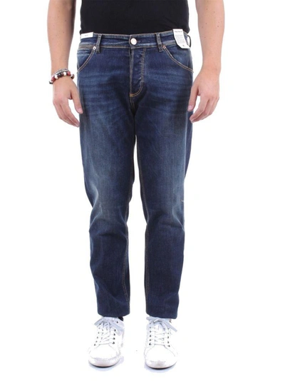 Shop Pt01 Men's Blue Cotton Jeans