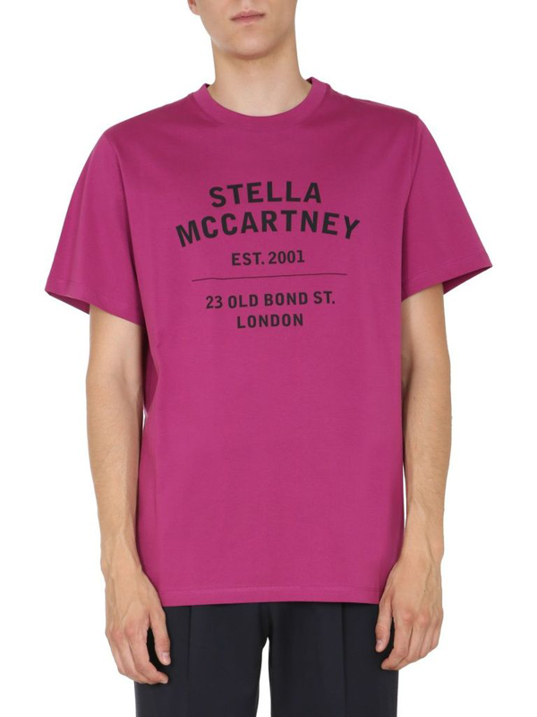 Stella Mccartney Round Neck T-shirt Unisex In Rosa | ModeSens