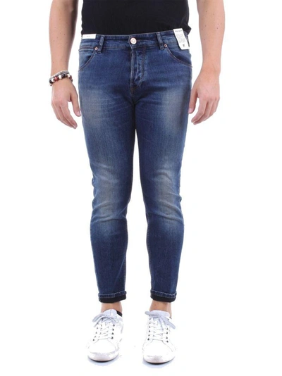 Shop Pt01 Men's Blue Cotton Jeans