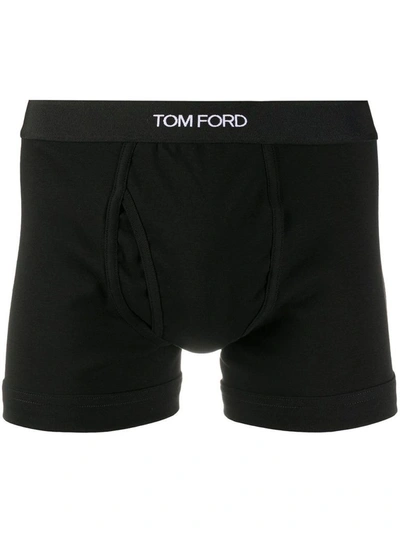 Shop Tom Ford Men's Black Cotton Boxer