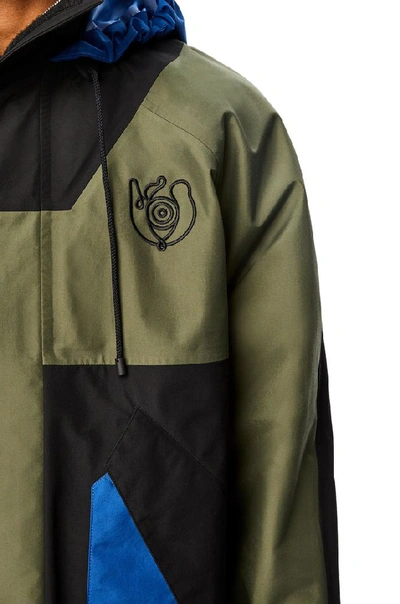 Shop Loewe Men's Green Polyamide Outerwear Jacket
