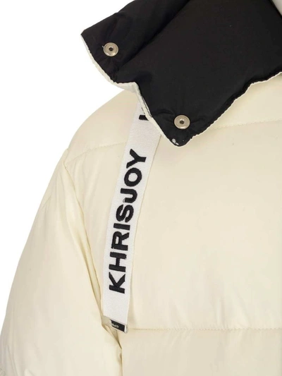 Shop Khrisjoy Men's White Polyamide Down Jacket