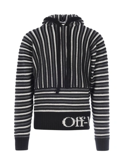 Shop Off-white Men's Black Wool Sweatshirt