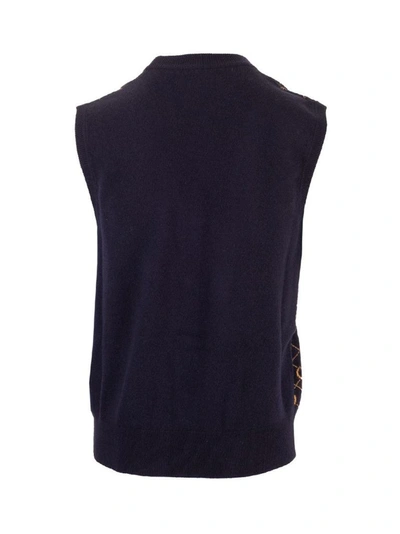 Shop Gucci Men's Blue Wool Vest