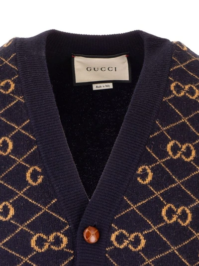Shop Gucci Men's Blue Wool Vest