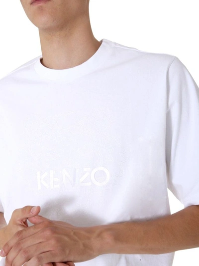 Shop Kenzo Men's White Cotton T-shirt