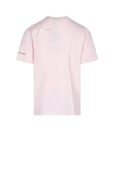 Shop Burberry Men's Pink Cotton T-shirt