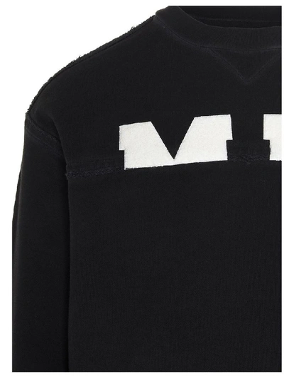 Shop Maison Margiela Men's Black Cotton Sweatshirt