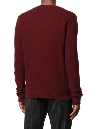 Shop Etro Men's Burgundy Wool Sweater