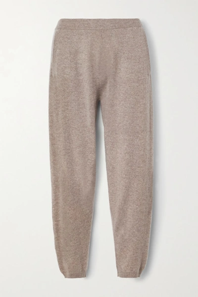 Shop Max Mara Leisure Pernice Cashmere Track Pants In Taupe