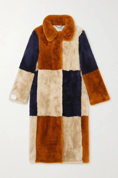 Shop Stella Mccartney Adalyn Patchwork Faux Fur Coat In Multi