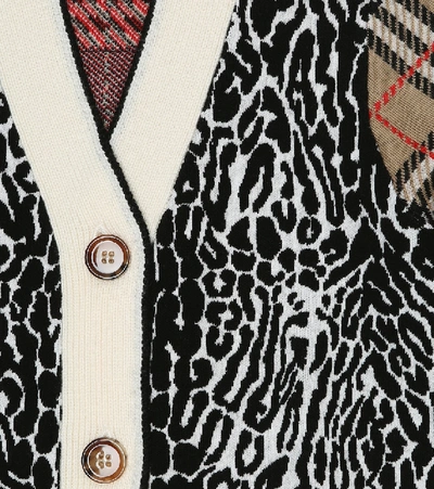 Shop Burberry Vintage Check Merino Wool Cardigan In Beige
