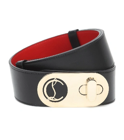 Shop Christian Louboutin Elisa Leather Belt In Black