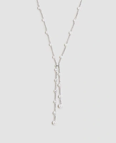 Shop Ann Taylor Sphere Pendant Necklace In Silver