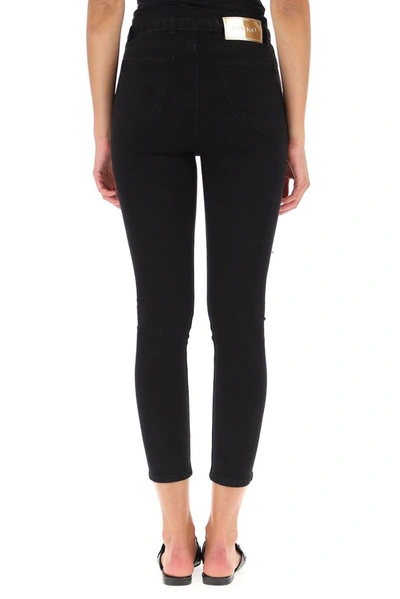 Shop Pinko Women's Black Cotton Jeans