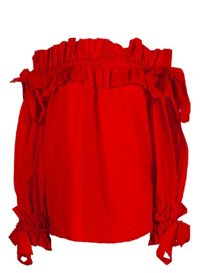 Shop Sara Roka Women's Red Cotton Top