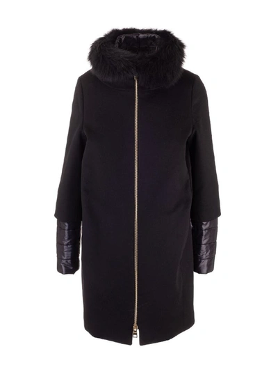 Shop Herno Women's Black Cotton Coat