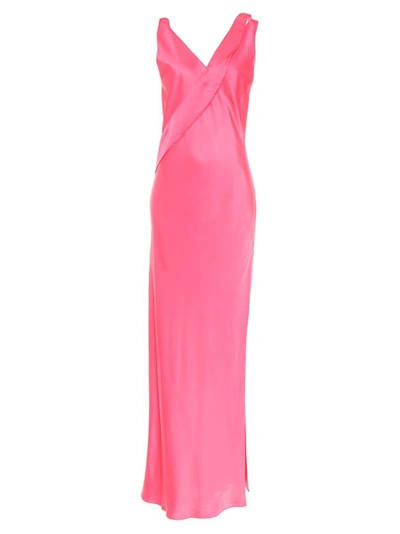 Shop Helmut Lang Women's Pink Viscose Dress