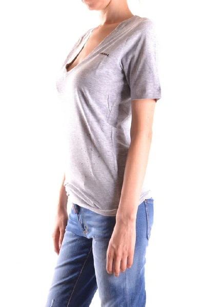 Shop Dsquared2 Women's Grey Cotton T-shirt