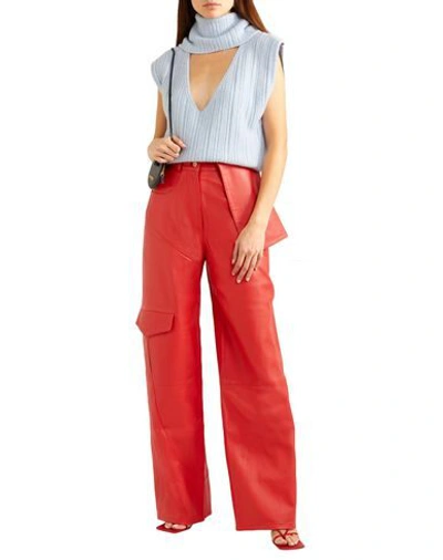 Shop Jacquemus Pants In Red